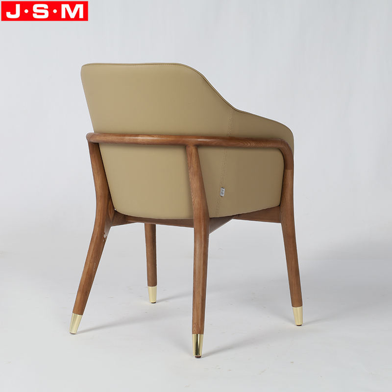 Modern Leather Dining Room Restaurant Furniture Hotel Wooden Dinning Chairs