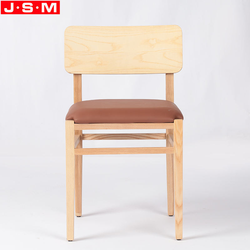 Black American Ash Frame Pu Fabric Upholstery Seat Pad Dining Chairs