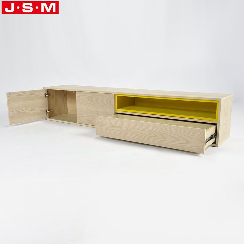 Simple Modern Solid Timber Edge Bedroom TV Cabinet With Storage