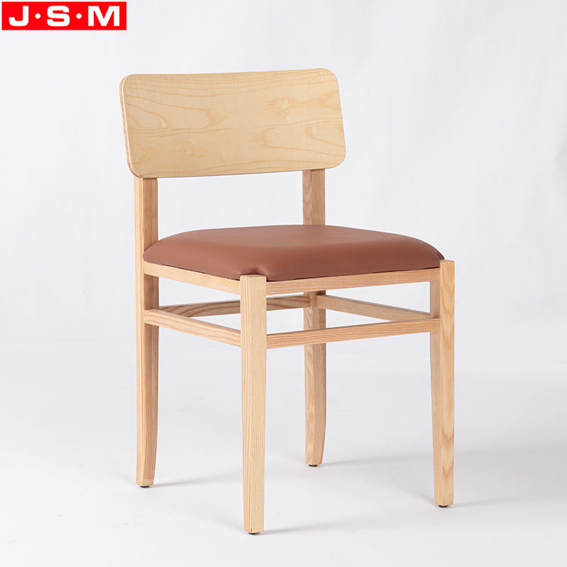 Black American Ash Frame Pu Fabric Upholstery Seat Pad Dining Chairs
