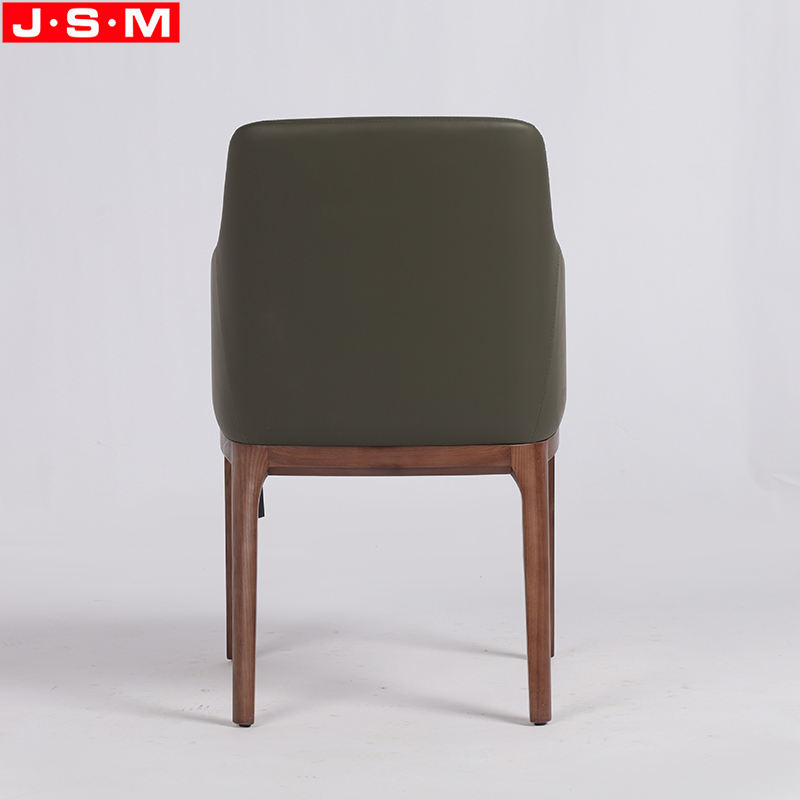 Private Label Dining Chair Fabric Pu Upholstery Ash Frame Dining Chair