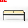 Plastic Rattan Back Chair Cushion Seat Long Benches Chair With Arm
