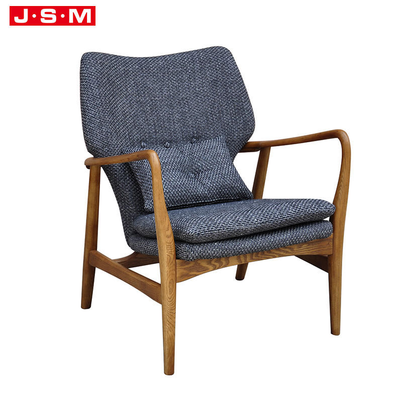 French Morden Furniture Lobby Living Room Garden Solid Wood Bench Armchair