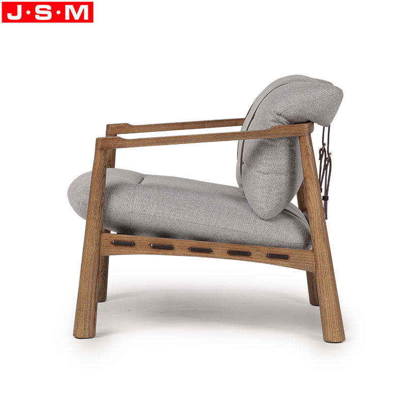 Nordic Living Room Chair Wool Fabric Luxury Single Seater Armchair