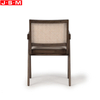 Wholesale Chairs American Ash Wood Leisure Cafe Garden Dining Chairs With Rattan Seat And Back