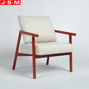 Factory Wholesale Wooden Armchair Moveable Cushion Seat And Back Relax Accent Chairs