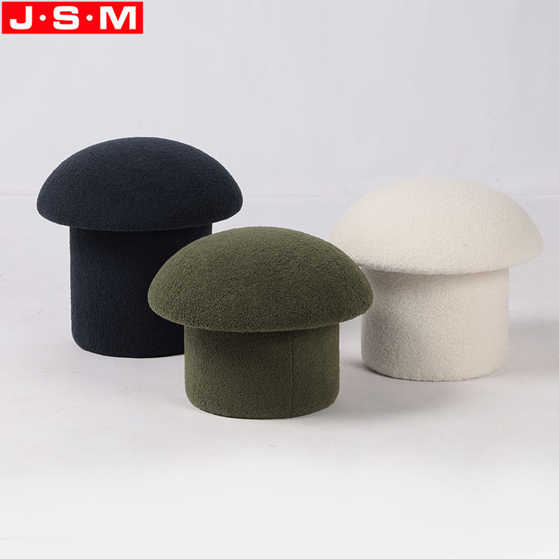 Modern Fabric Stool Chair Living Room Mushroom Shape Mushroom Ottoman Stool