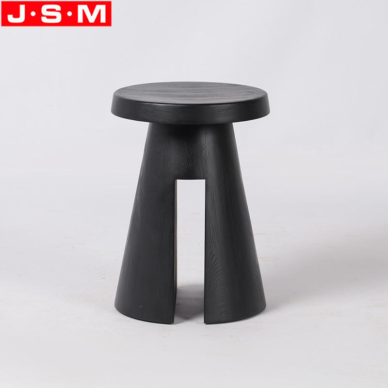 Modern Homemade Living Room Center Black Wooden Round Side Table