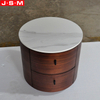 Round Home Furniture Bedroom Small Rock Slab Table Top Bedside Table Nightstand