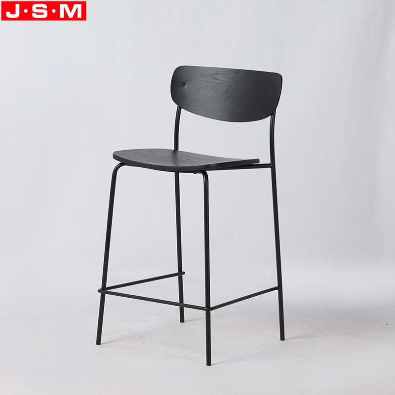 Wholesale Modern Dining Kitchen Counter High Chair Metal Barstool With Powder Coating