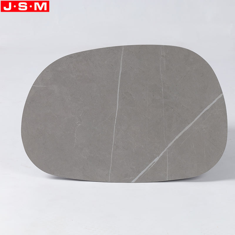 Professional Customized Any Color Artificial Marble Top Tea Table Ash Veneer Base Tea Table