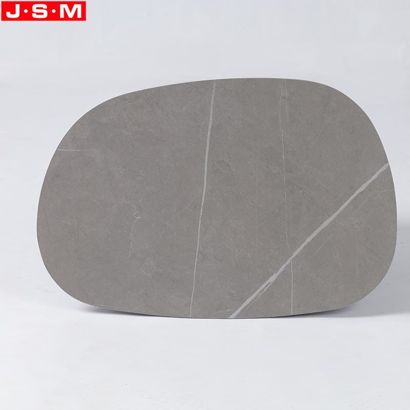 Professional Customized Any Color Artificial Marble Top Tea Table Ash Veneer Base Tea Table