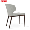 Metal Base Fabric Dining Chairs Restaurant Armless Dining Chair With Metal Frame
