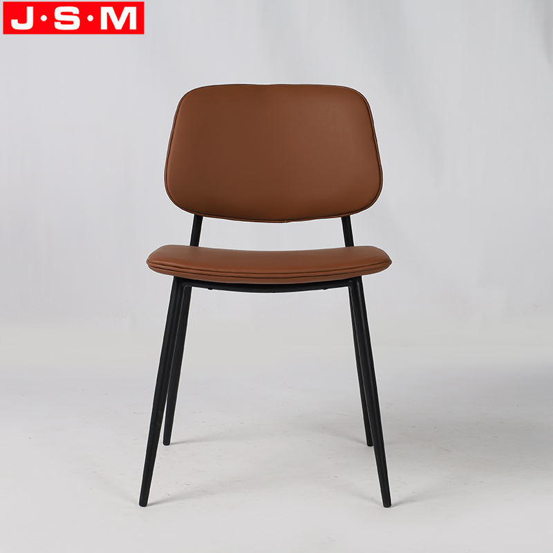 Wholesale Design Restaurant Cushion Back Nordic Dining Chair With Metal Leg
