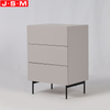 Hot Selling Cabinet Table Wooden Side Three Drawers Wood White Living Room Cabinet