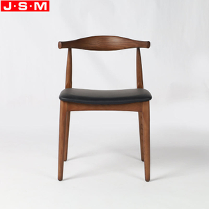 Home Furniture Fabric Cushion Seat Ash Timber Base Dining Chair