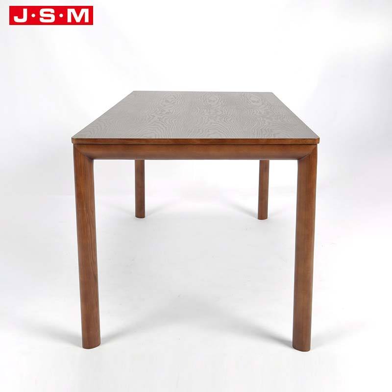 Modern Raw Wood 4 Seaters Nordic Dining Farmhouse Wood Large Dining Table