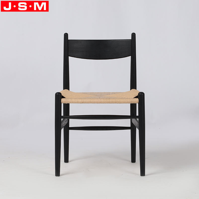 Modern Restaurant Furniture Paper String Seat Dining Chair For Sale