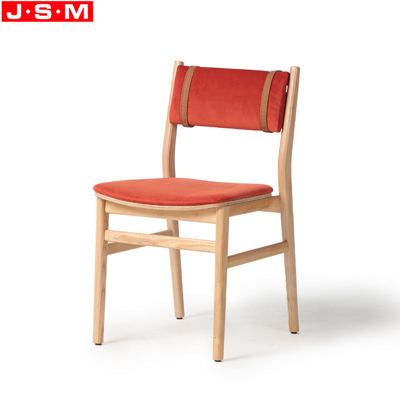 Modern Retro Solid Wood Chair Backrest Cushion Soft Simple Luxurious Home Restaurant Dining Chair