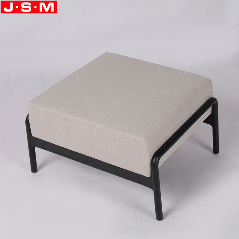 Wholesale Bedroom Footstool Fabric Square Living Room Stool Seat Ottoman