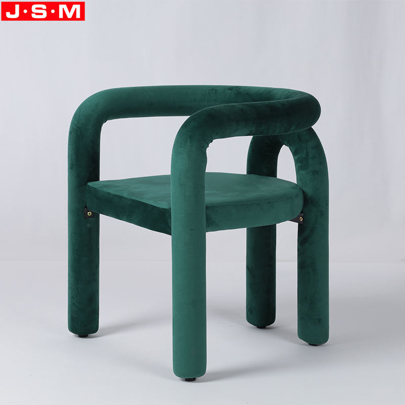 Modern Living Room Graphic Sense Metal Frame Armchair With Foam And Upholstery