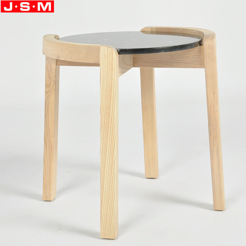 Wooden Living Room Rock Slab Table Top Small Coffee Round Tea Table