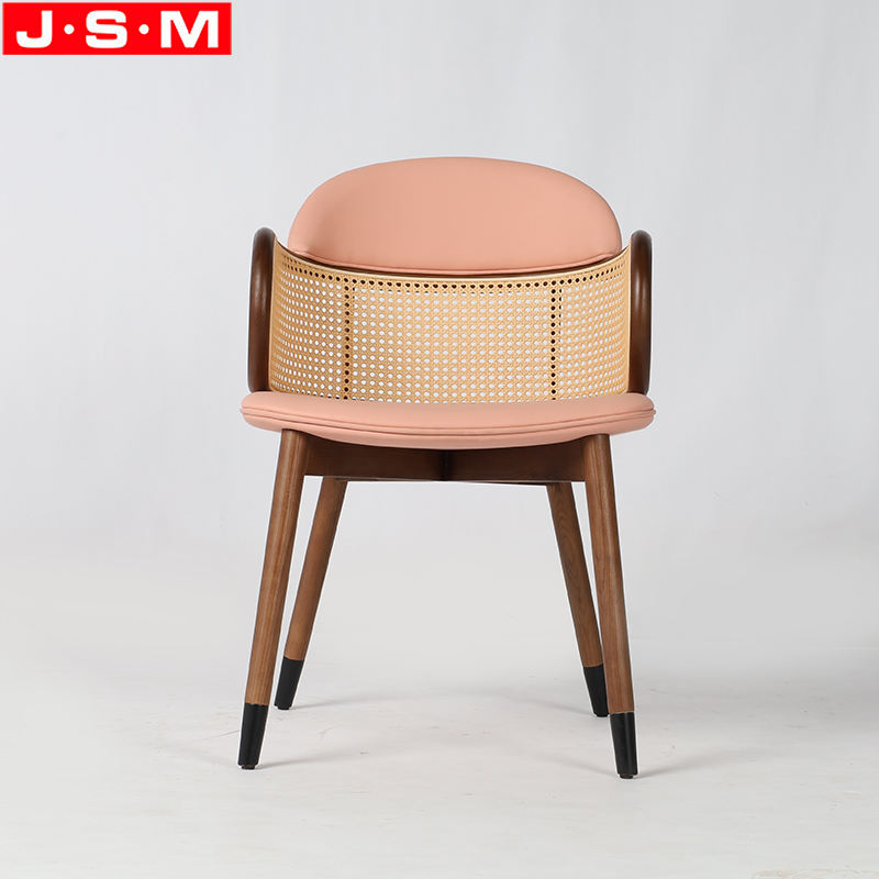 Hotel Wooden Dining Room Home Cushion Seat Dining Chairs With Black Legs