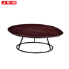 Cheap Modern Restaurant Furniture Coffee Dining Metal Base Table Wooden Dining Table
