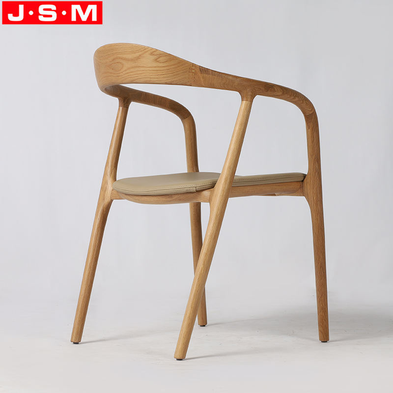 White Oak Frame Home Furniture Cushion Restaurant Wood High Back Dining Chairs