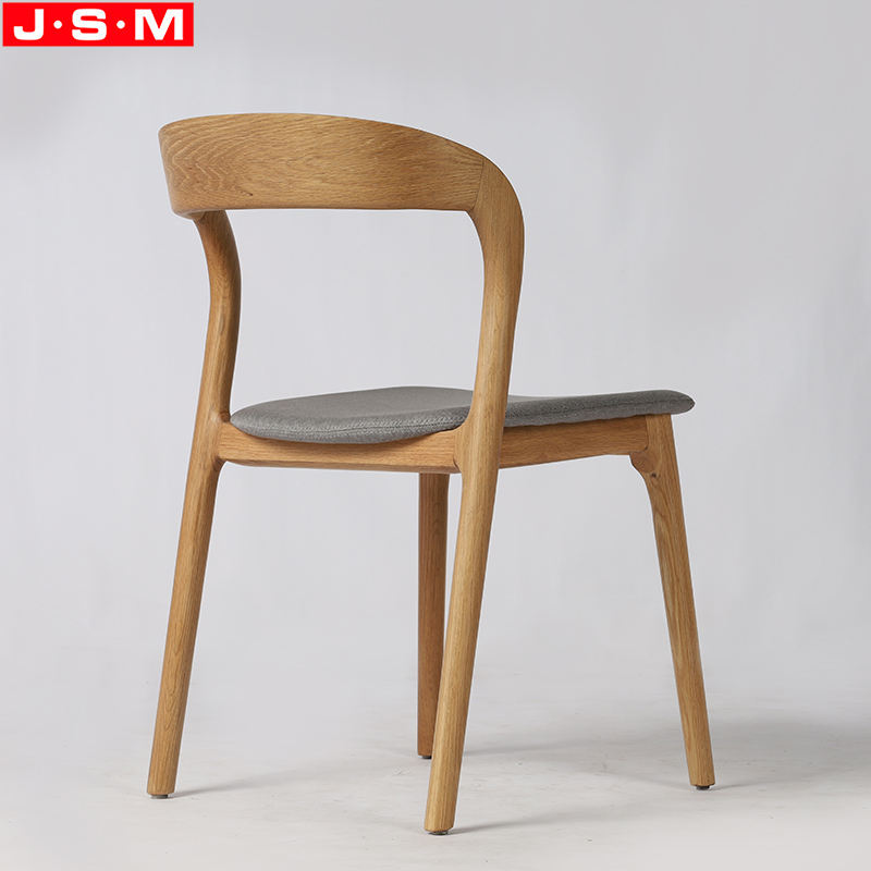 Nordic French Wooden Restaurant Chair European Dining Cushion Seat Dinning Chair