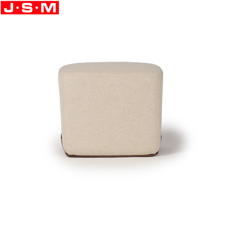 French Style Fabric Upholstery Ottoman