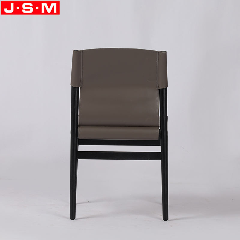 High Quality Hard PU Dining Room Chair Saddle Leather Dinning Chair