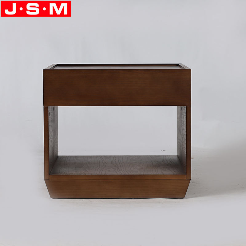 Nordic Veneer Carcase Wooden Side Tables Nightstand Bedroom Bedside Cabinet Table