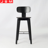 China Supplier Hotel 75cm Seat High Ash Timber Wooden Bar Stool Chair