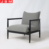 Home Furniture Leather Cushion Seat Hotel Dining Chairs Wooden Base Armchair