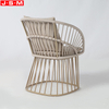 Moveable Cushion Seat Leisure Chair Metal Frame Armchair With Powder Coating Base