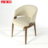 Modern Nordic Room Luxury Upholstered Outdoor Wood Wide Minimalism Dining Chairs