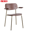 New Design Wooden Upholstered Europe Modern Designer Metal Frame Dining Chair