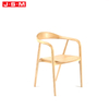 Best Selling Items Customized Modern Style 4 Legged Wooden Stool Dining Chair Solid Wood Hotel Armrest Chairs Dining Chair