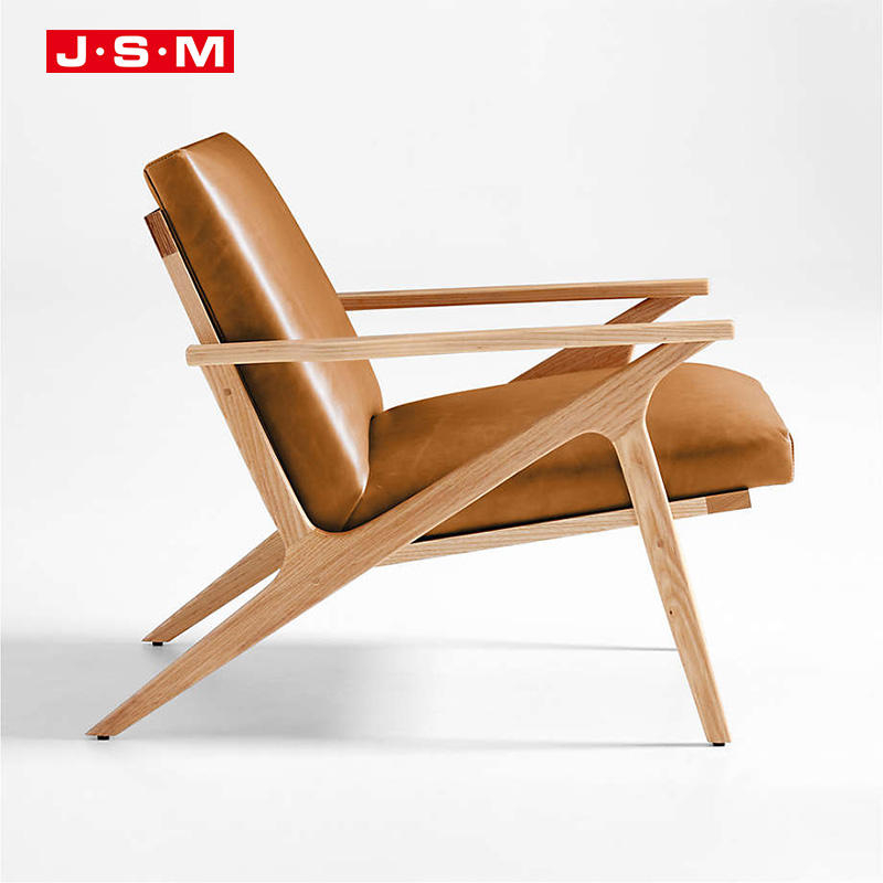 Modern Unique Outdoor Skirted Fabric Lounge Chaise Fabric Recliner Wood Carving Armchair