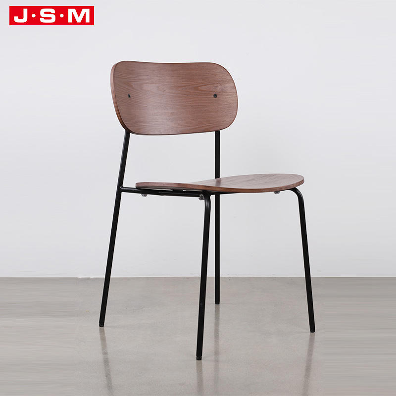 New Products Small Round High Back Soft Buff Wooden Dining Chair