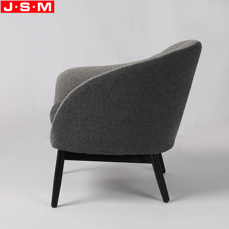 Ash Timber Nordic Style Armchair Living Room Furniture Foam And Fabric Armchair Chairs