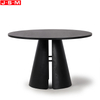 Modern Home Furniture Dinning Room Table Round Wooden Dining Table