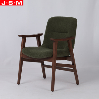 Luxury Design Fabric Leather Material Dining Chair With Armrests