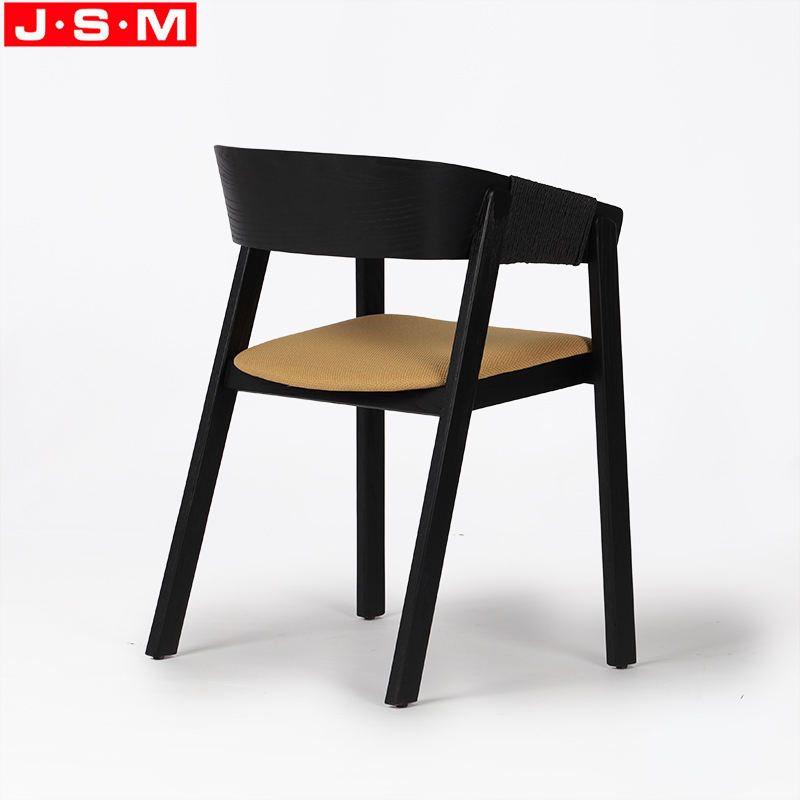Living Room Restaurant Chair Wood Back Dining Chair With Paper Sting