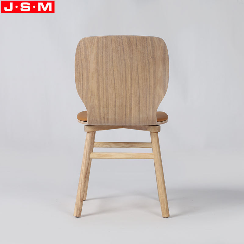 Good Price Bent Wood Veneer Classic Timber Dining Chairs With Fix Cushion Seat