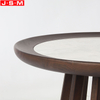 Round Rock Slab Table Top Coffee Table Modern Wooden Ash Timber Base Tea Table