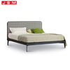 Modern Upholstered Fabric Headboard King Size Wooden Bed Luxury Furniture King Bed