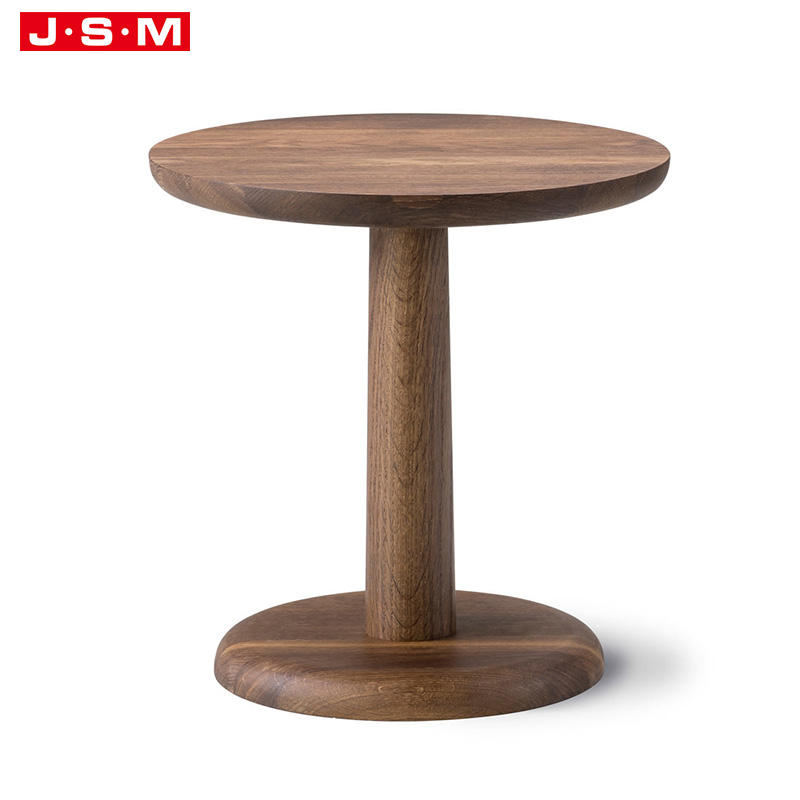 Nordic Modern Living Fancy Minimalist Industrial Room Round Wooden Coffee Shop Table