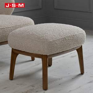 Modern Luxury Fancy Stool Textile Leisure Chair Living Room Hotel Velvet Stool Ottoman